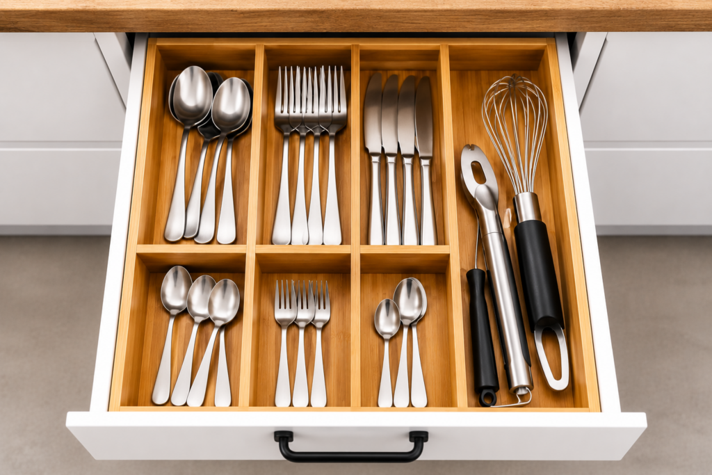 Besteckschublade mit Schubladen-Organizer