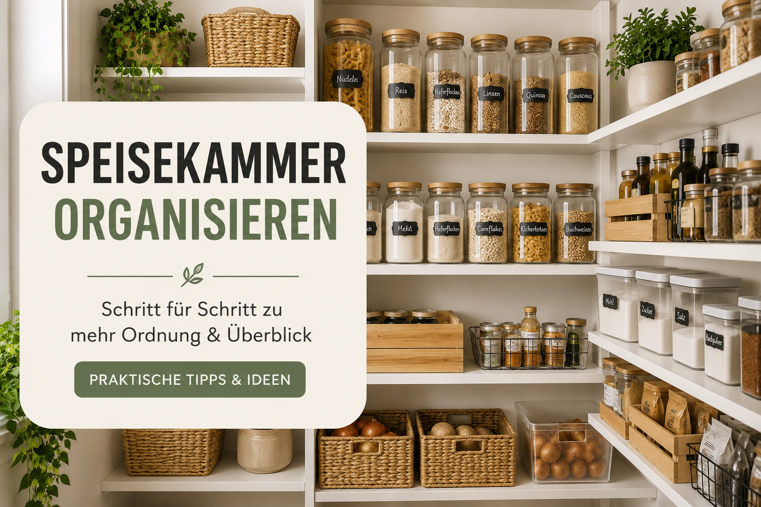 Speisekammer organisieren: 15 Tipps für mehr Ordnung