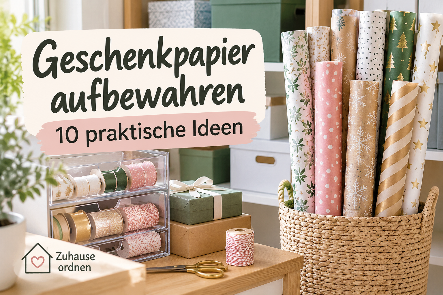 Geschenkpapier aufbewahren: 10 praktische Ideen für mehr Ordnung